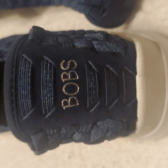 NIB BOBS from Skechers Women's 7.5 Blue Memory Foam Espadrille Wedge Slip On - Picture 9 of 12